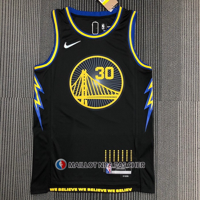 Maillot Golden State Warriors Stephen Curry 2974th 3 Points Noir